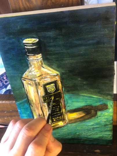 油絵】透明感のある瓶の描き方！基本的な順番。必要な道具も紹介  