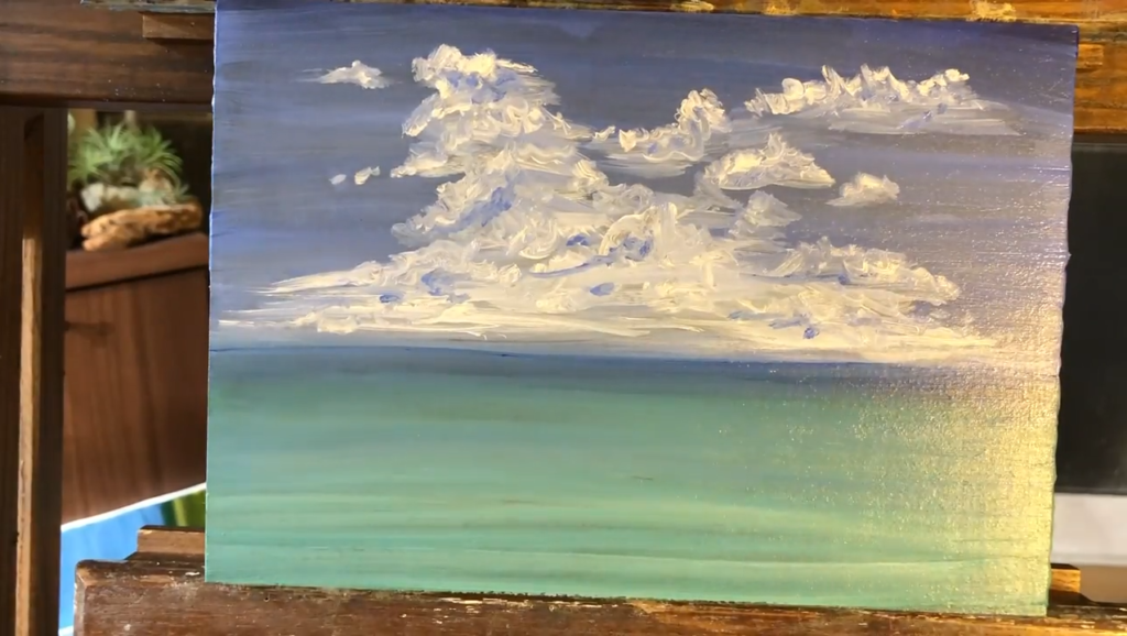 油絵】海や空の塗り方、雲の厚塗りでの描き方やコツ【風景画】 – 油絵  