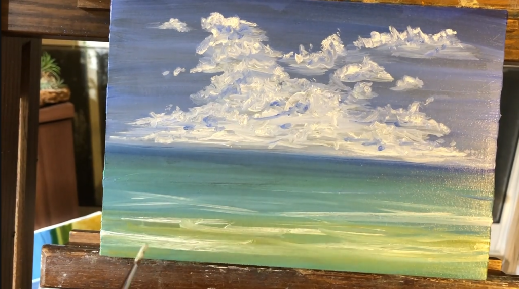 油絵】海や空の塗り方、雲の厚塗りでの描き方やコツ【風景画】 – 油絵 